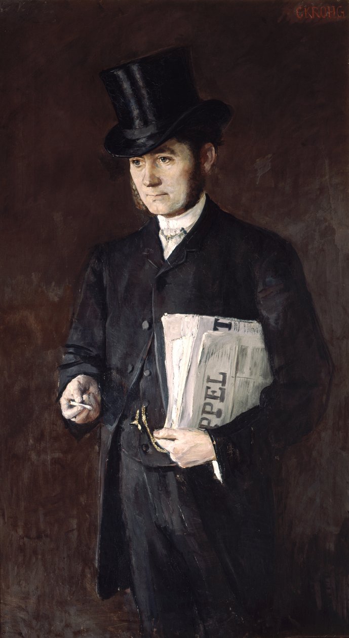 Redaktor Ola Thommessen autorstwa Christian Krohg