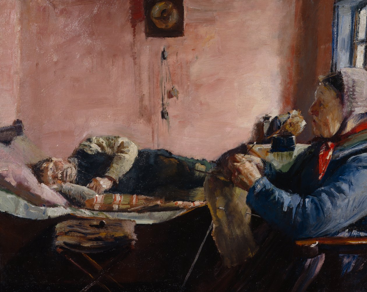 Wnętrze domu rybaka w Skagen autorstwa Christian Krohg