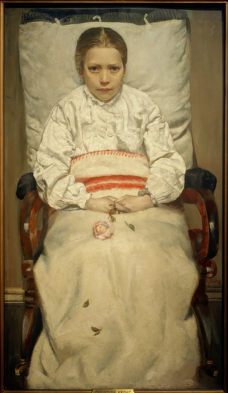 Chora dziewczyna autorstwa Christian Krohg