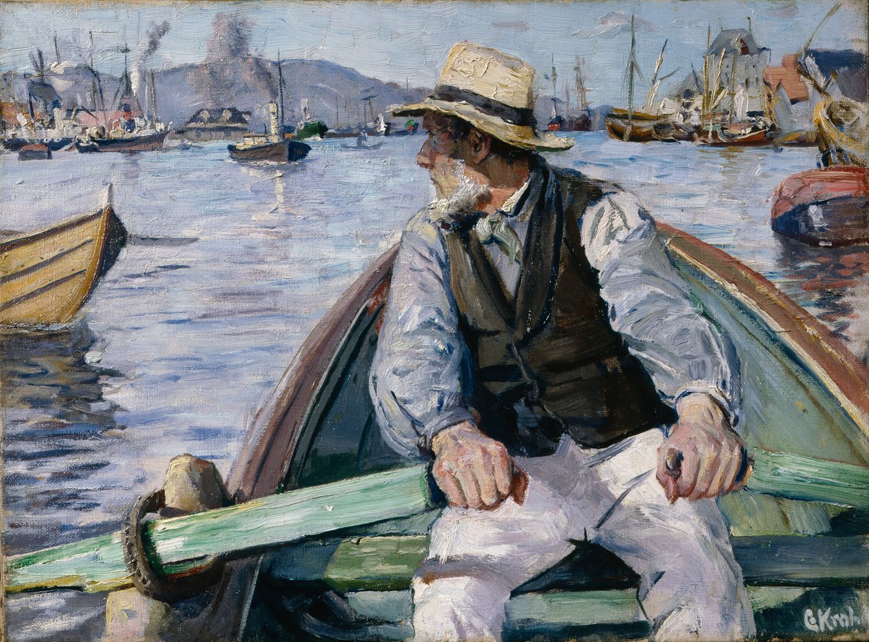 Czekaj, zatoka Bergen autorstwa Christian Krohg