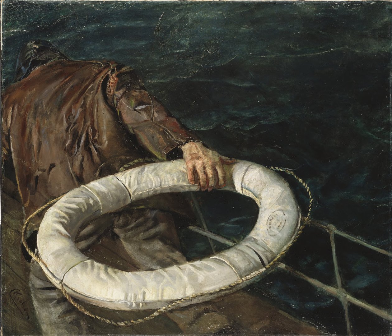 Człowiek za burtą autorstwa Christian Krohg