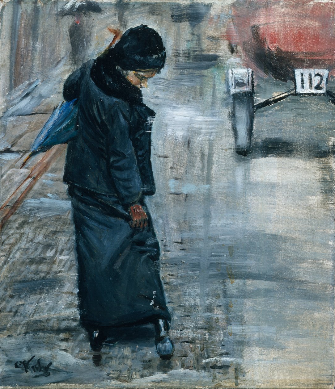 Rozpryskiwanie błota (malowanie) autorstwa Christian Krohg
