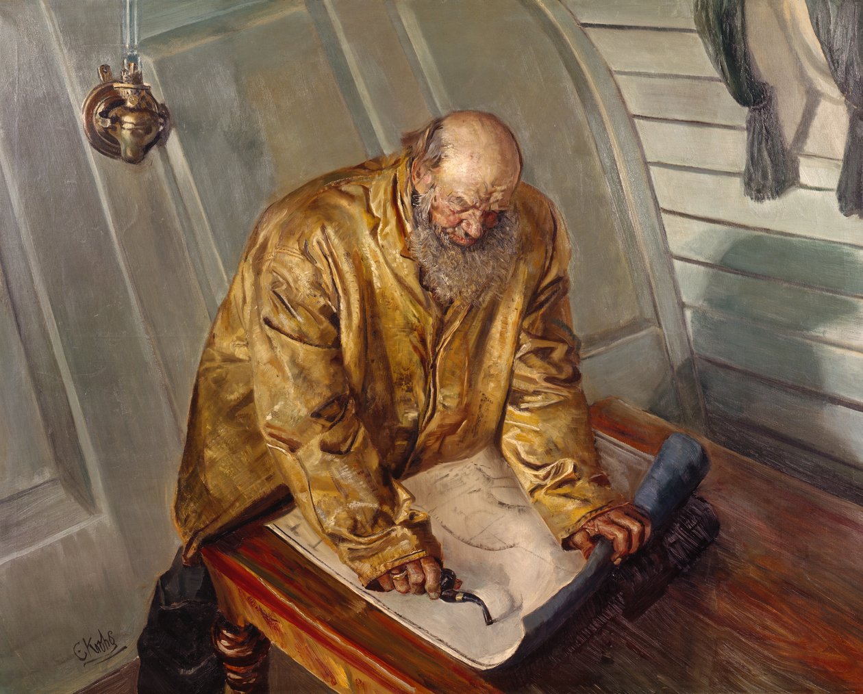 Błotniste wody (olej na płótnie) autorstwa Christian Krohg