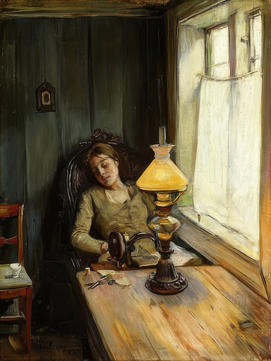 Zmęczony. 1885 autorstwa Christian Krohg