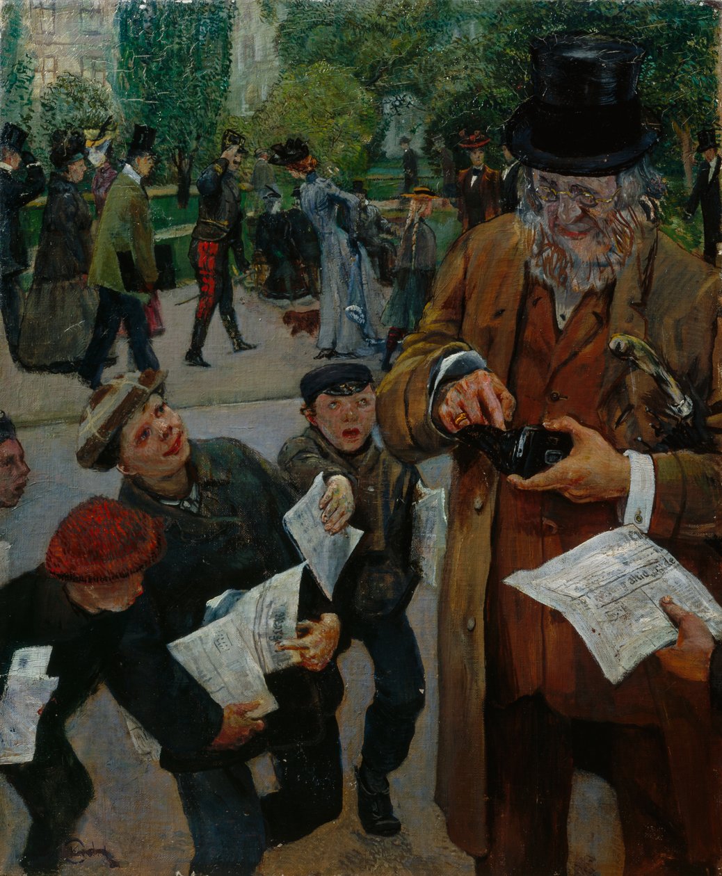 Gazeta chłopcy autorstwa Christian Krohg