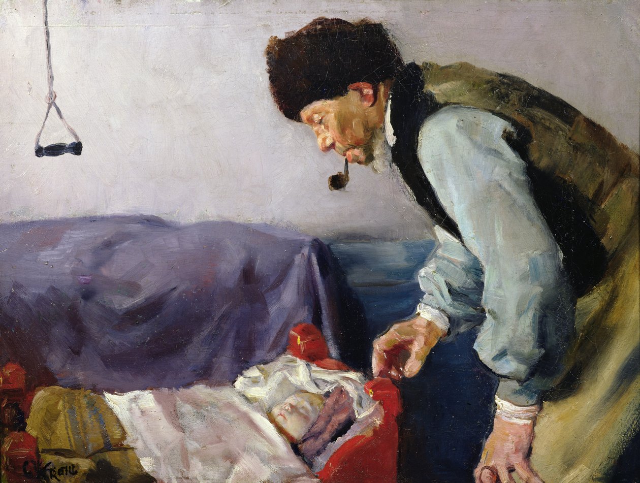 Niels Haihede i mały Sophus autorstwa Christian Krohg