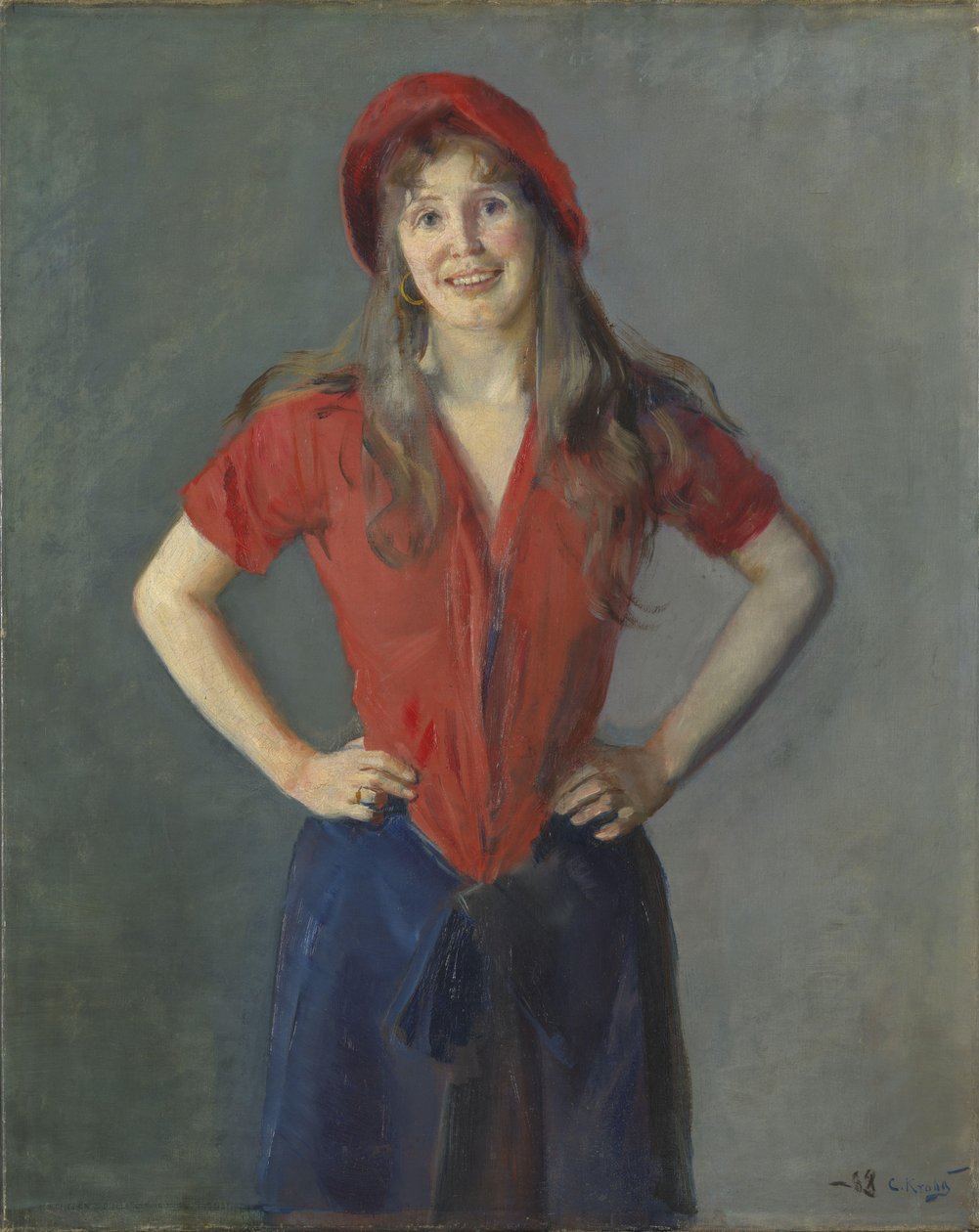 Portret malarza Ody Krohg, ur. Lassona autorstwa Christian Krohg