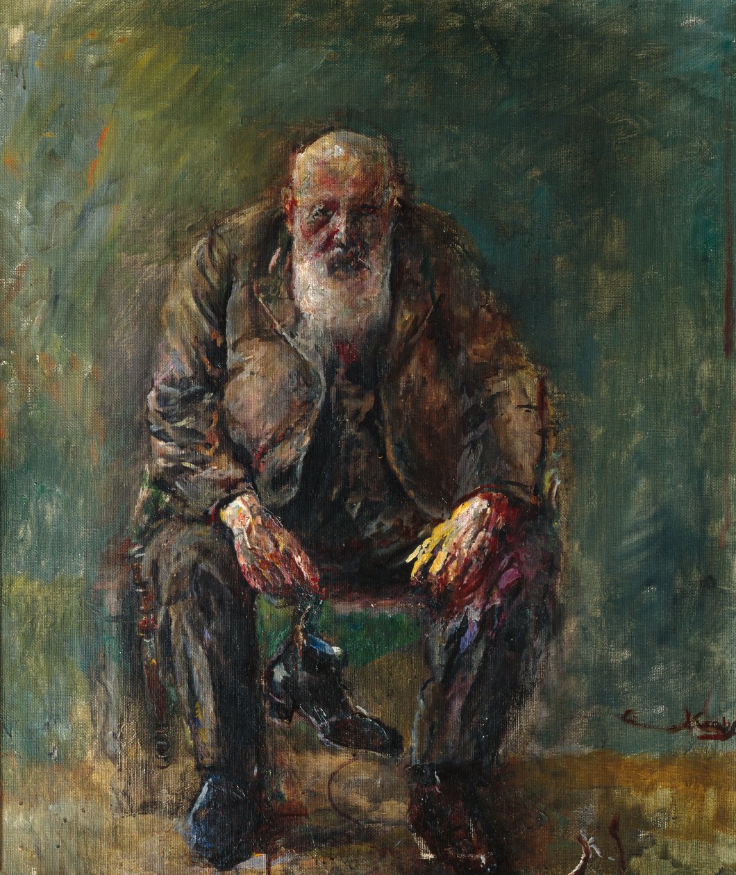 Autoportret w butach, ok. 1920 r autorstwa Christian Krohg