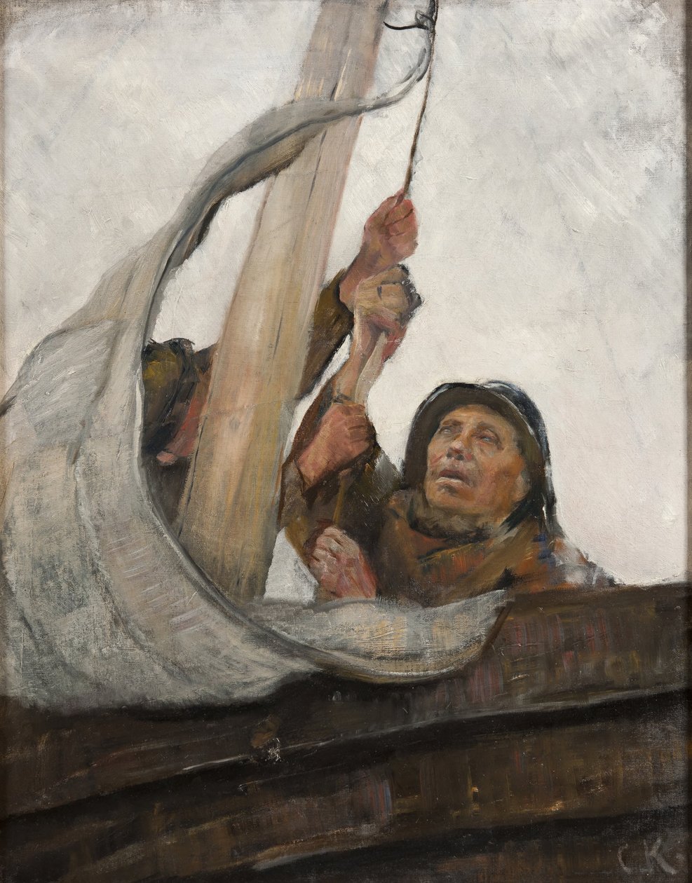 Wypłynięcie w morze autorstwa Christian Krohg