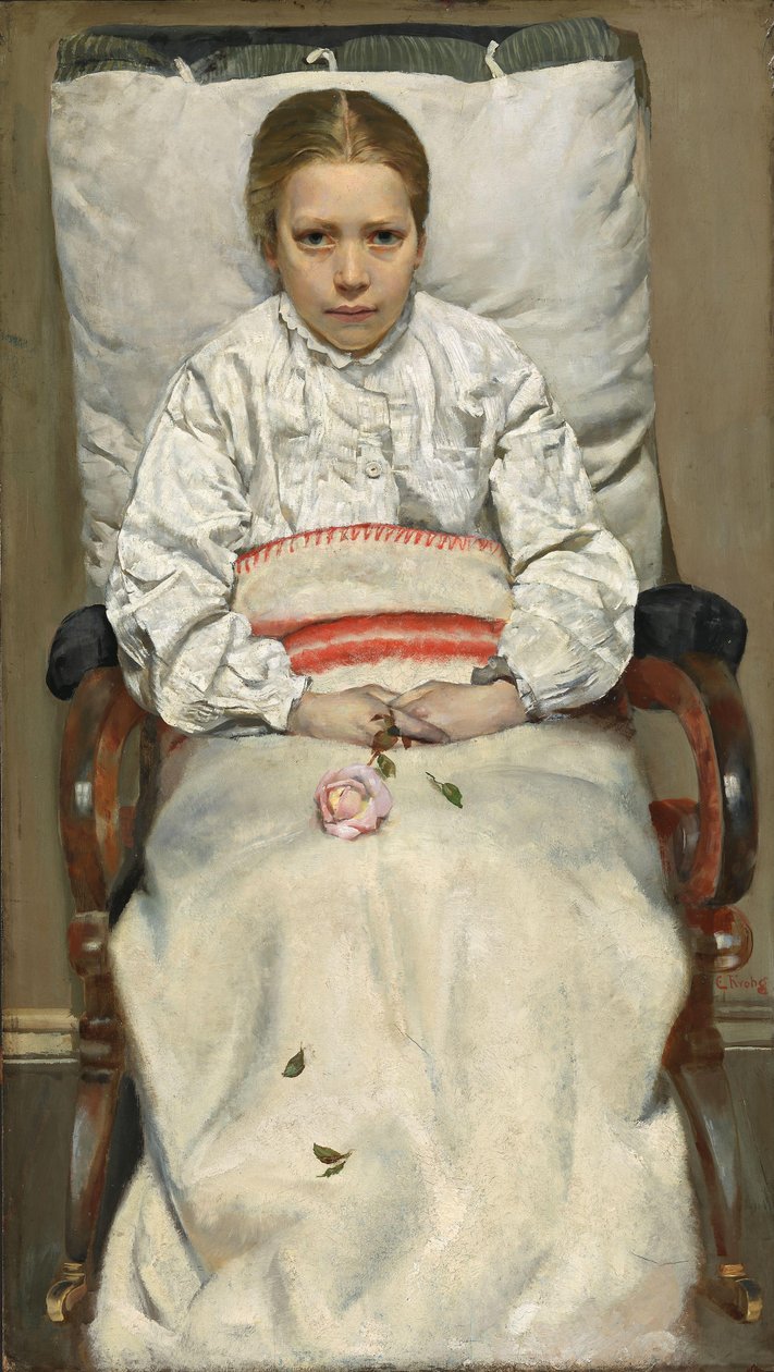 Chora dziewczyna autorstwa Christian Krohg