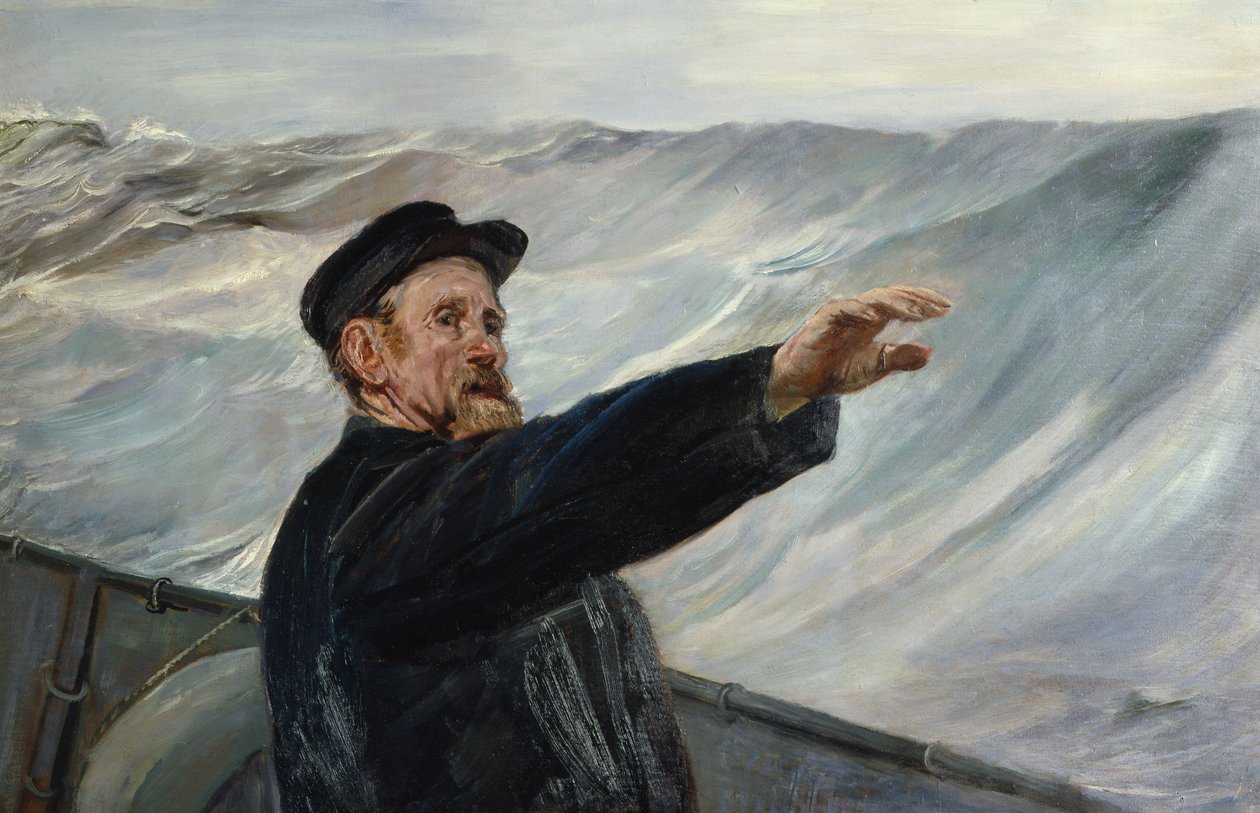 Burza (olej na płótnie) autorstwa Christian Krohg