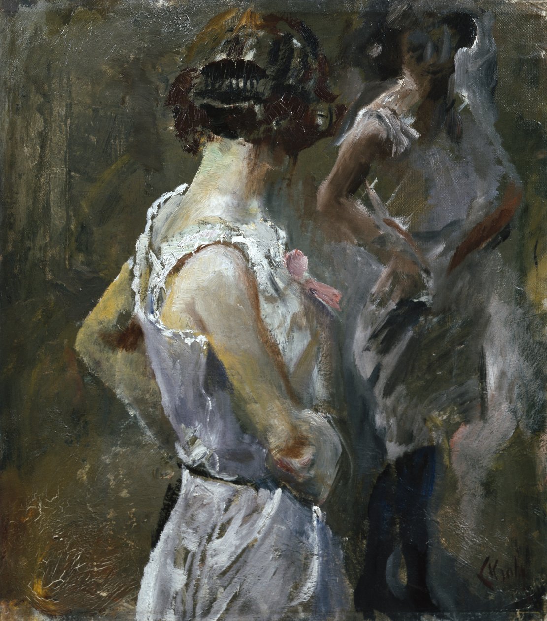 Toaleta (olej na płótnie) autorstwa Christian Krohg