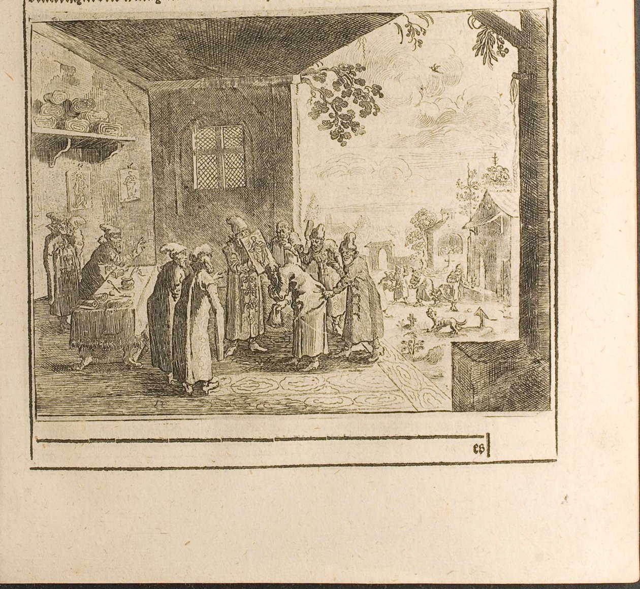 Ilustracja przysięgi dworskiej z podróży do wielkiego księcia moskiewskiego i króla perskiego autorstwa Christian Lorenzen Rothgiesser