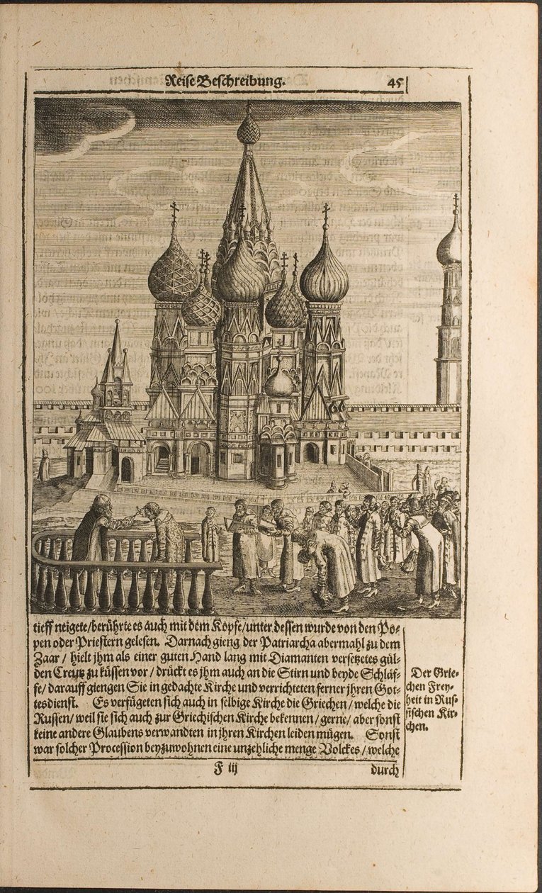 Moskiewska ilustracja z podróży do wielkiego księcia moskiewskiego i króla perskiego autorstwa Adama Olea autorstwa Christian Lorenzen Rothgiesser