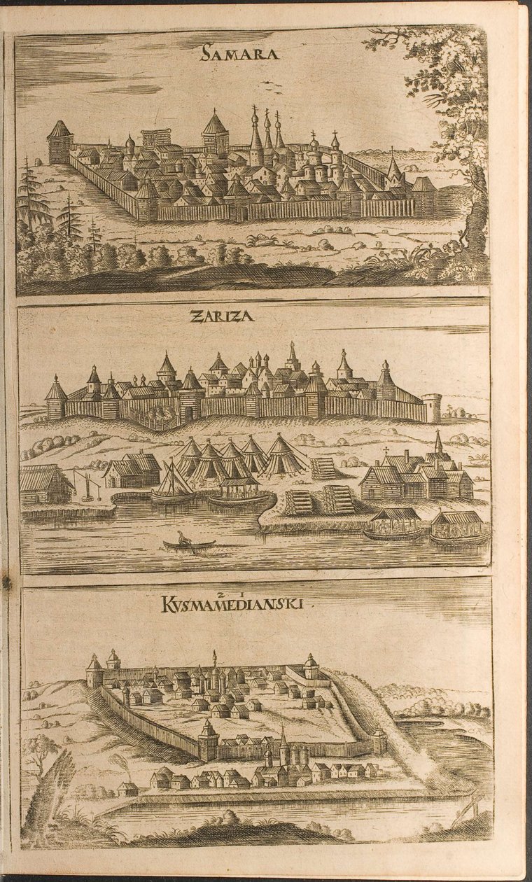 Samara, Carycyn i Koźmodemyansk Ilustracja z Podróży do Wielkiego Księcia Moskwy i autorstwa Christian Lorenzen Rothgiesser