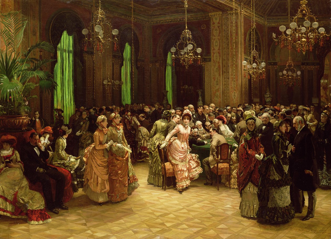 Kasyno, Monte Carlo, 1884 r. autorstwa Christian Ludwig Bokelman