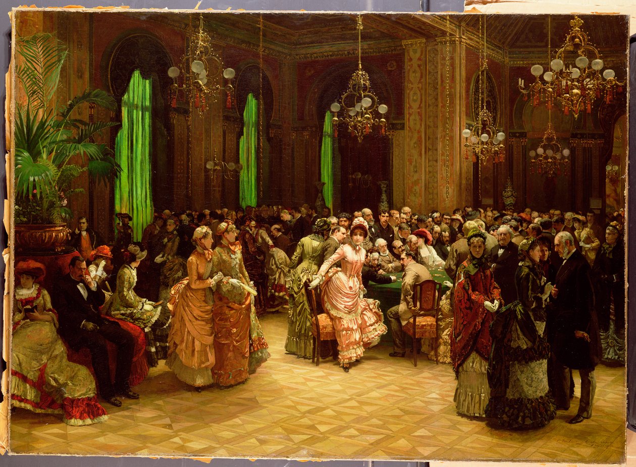 Kasyno, Monte Carlo, 1884 r. autorstwa Christian Ludwig Bokelman
