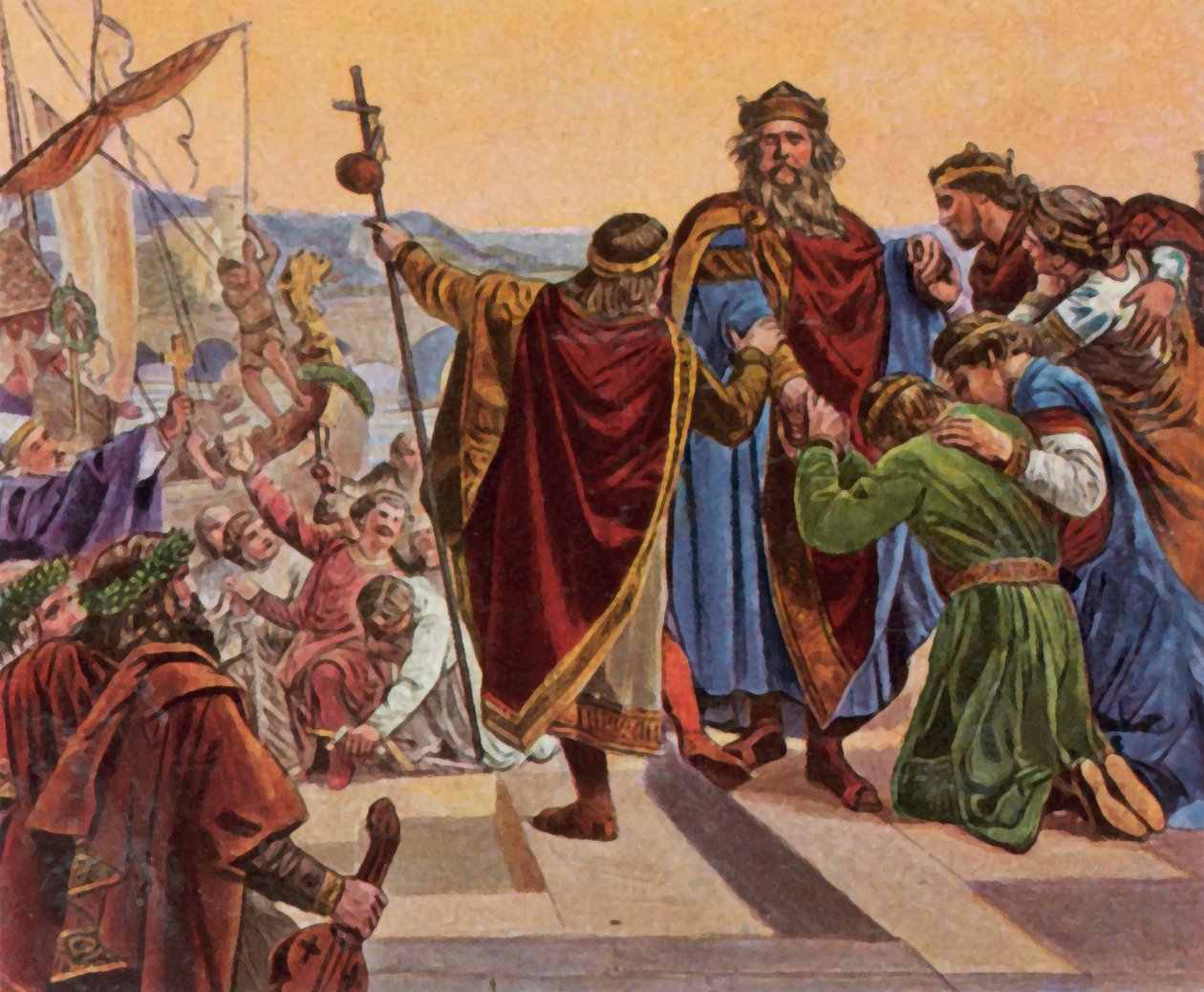 Pożegnanie Barbarossy przed jego rejsem autorstwa Christian Ludwig Leonhard Gey