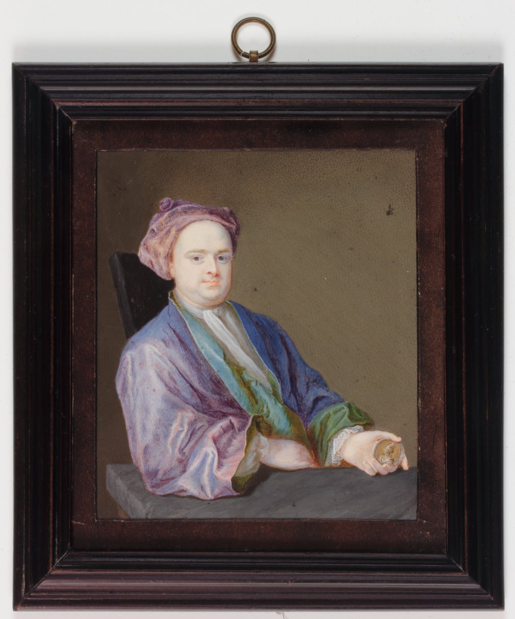 Edward, Lord Harley (akwarela na kości słoniowej) autorstwa Christian Richter
