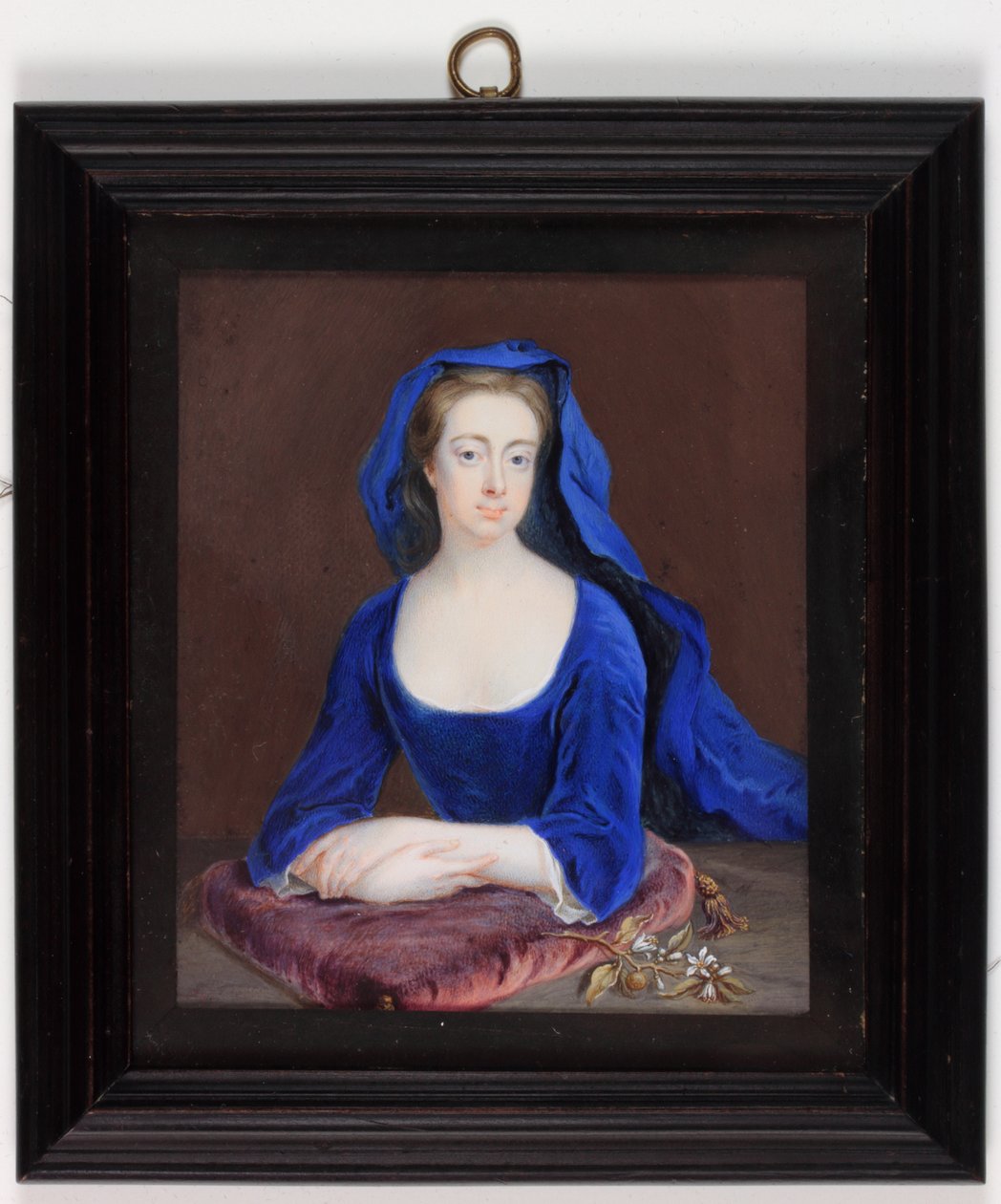 Lady Henrietta Cavendish Holles Harley (akwarela na kości słoniowej) autorstwa Christian Richter