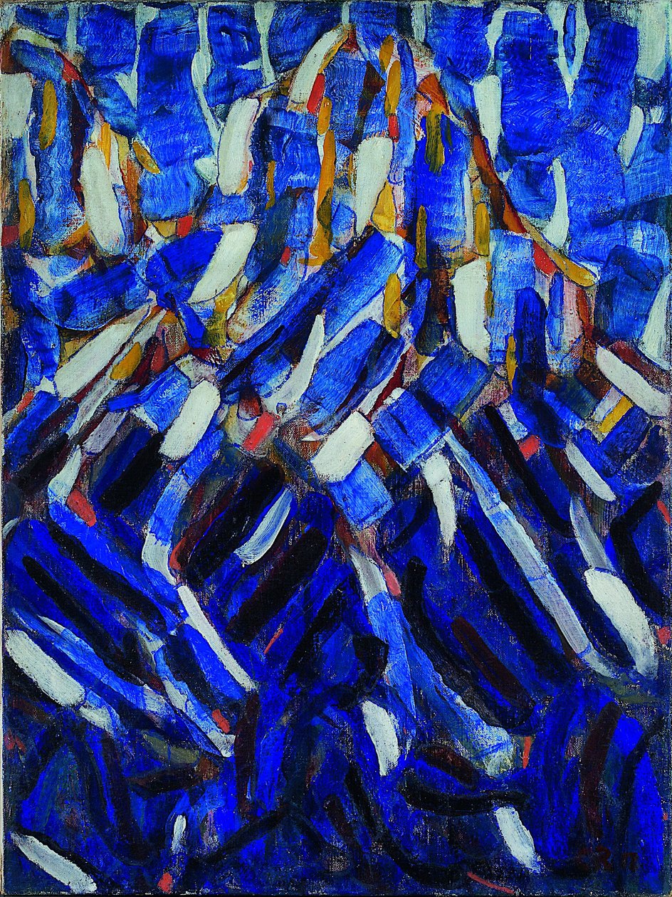 Abstrakcja Błękitna Góra, 1912 autorstwa Christian Rohlfs