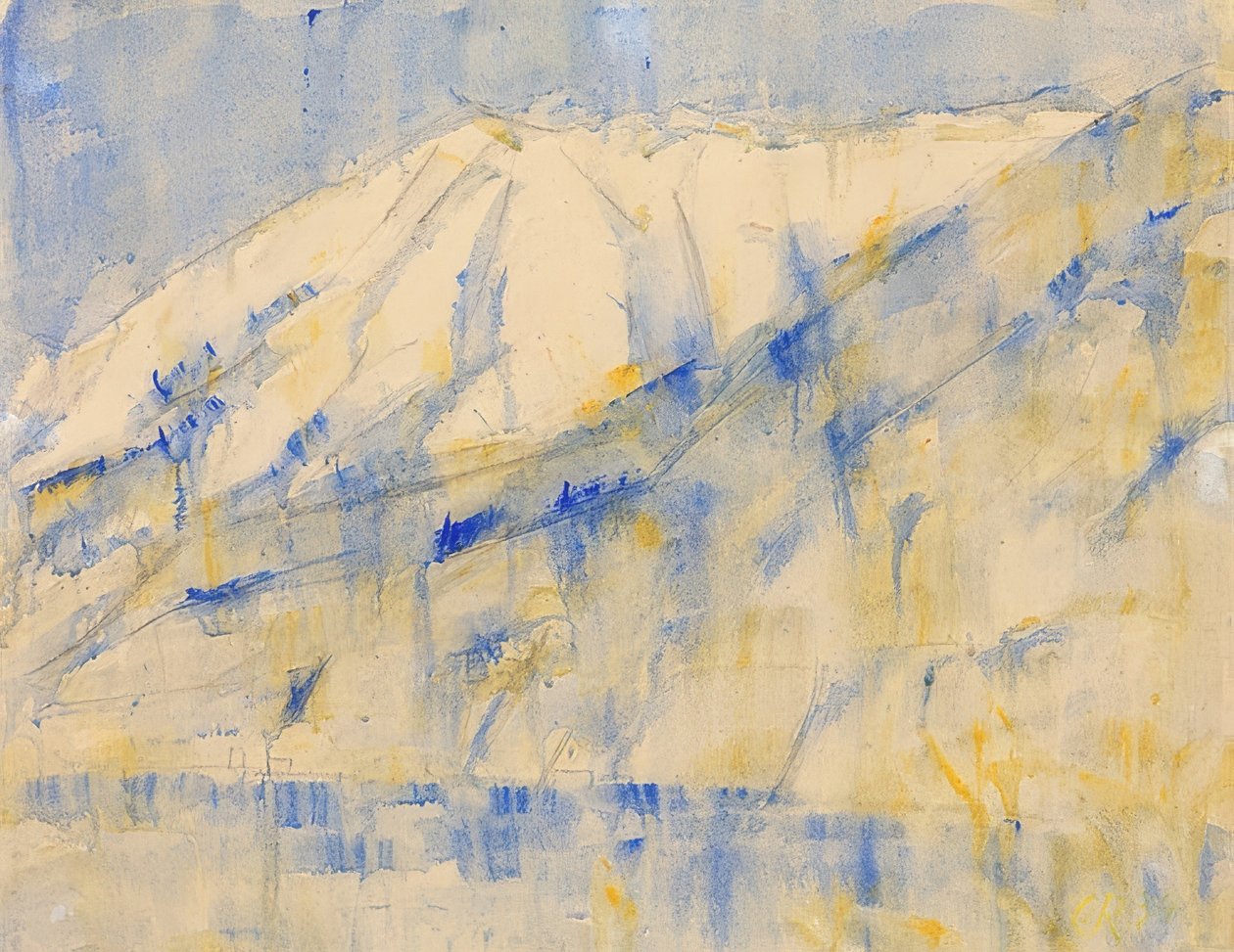 Góra w śniegu w pobliżu Lugano. 1934 autorstwa Christian Rohlfs