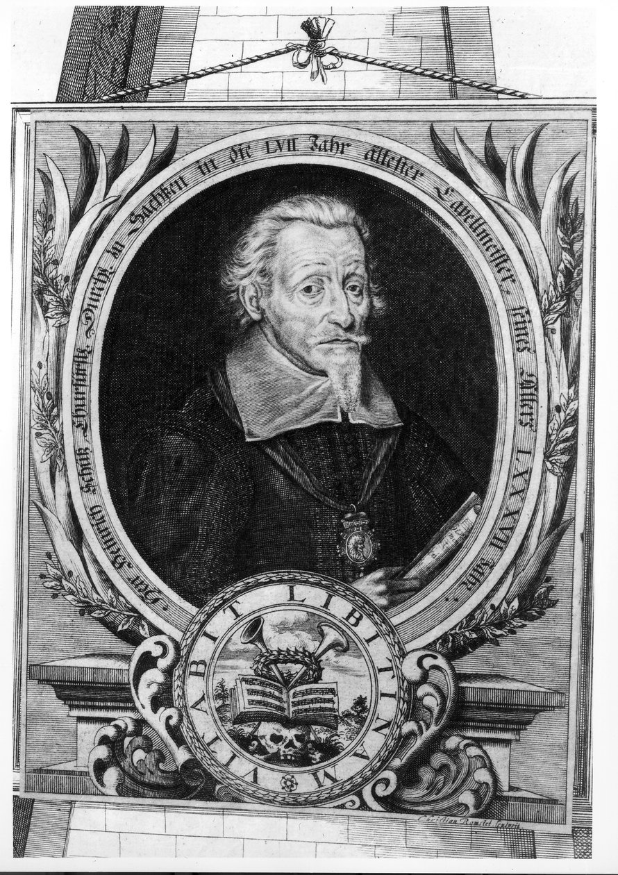 Portret Heinricha Schutza (1585-1672) autorstwa Christian Romstedt or Romstet