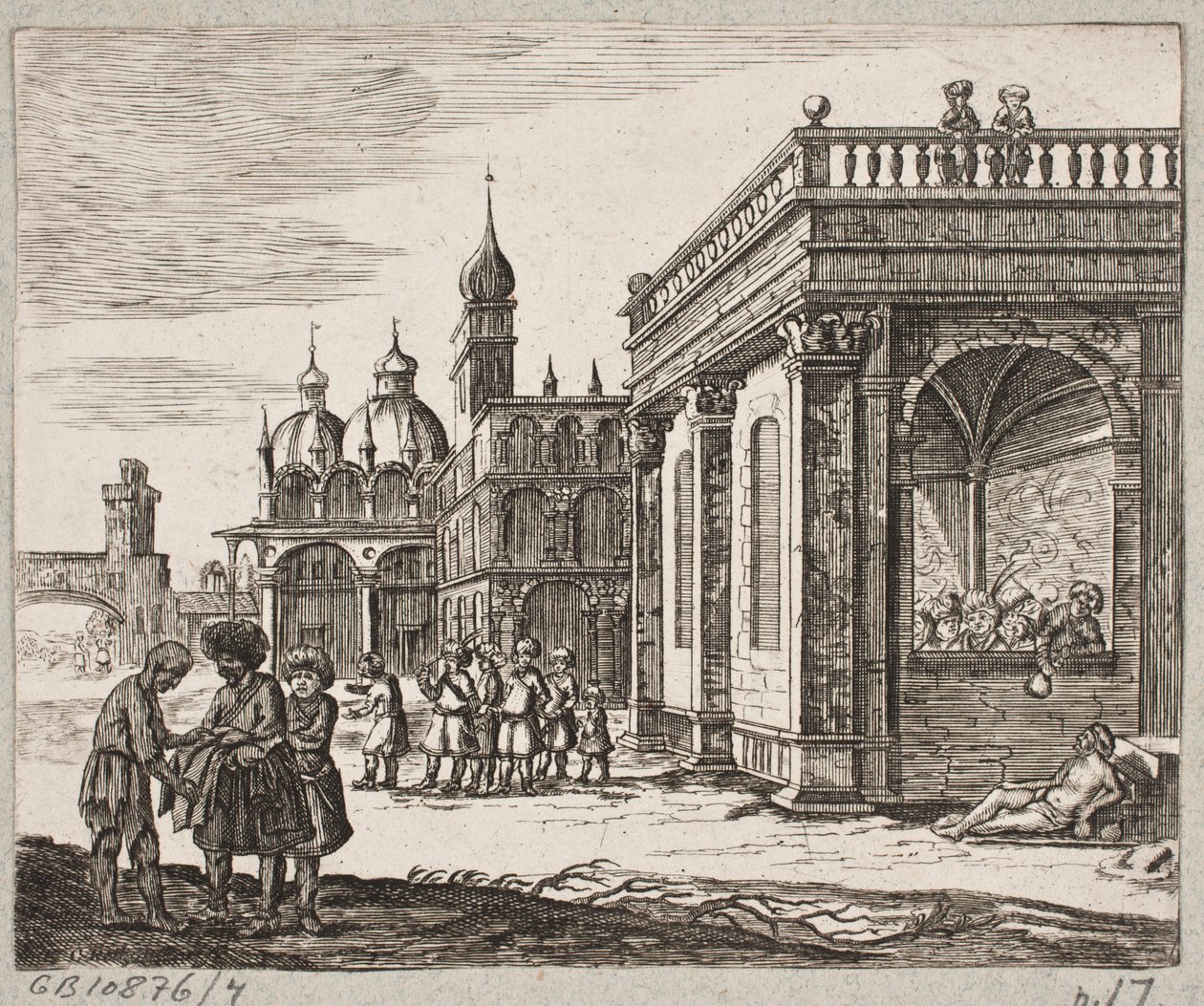 Ilustracja do Adama Oleariusa, „Perski Rosenthal genialnego poety Schicha Saadi […]”, Szlezwik 1660 autorstwa Christian Rothgiesser
