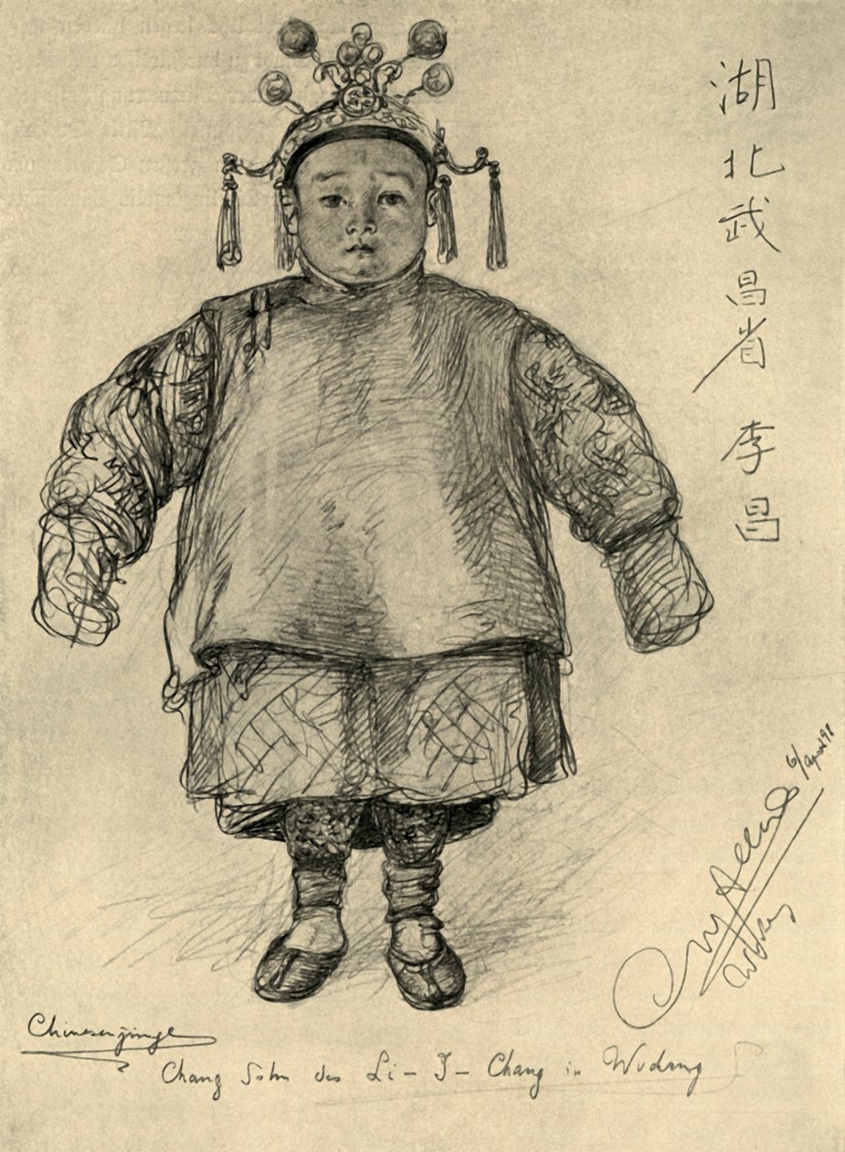 Chang - chiński chłopiec, Wudong, 1898. autorstwa Christian Wilhelm Allers