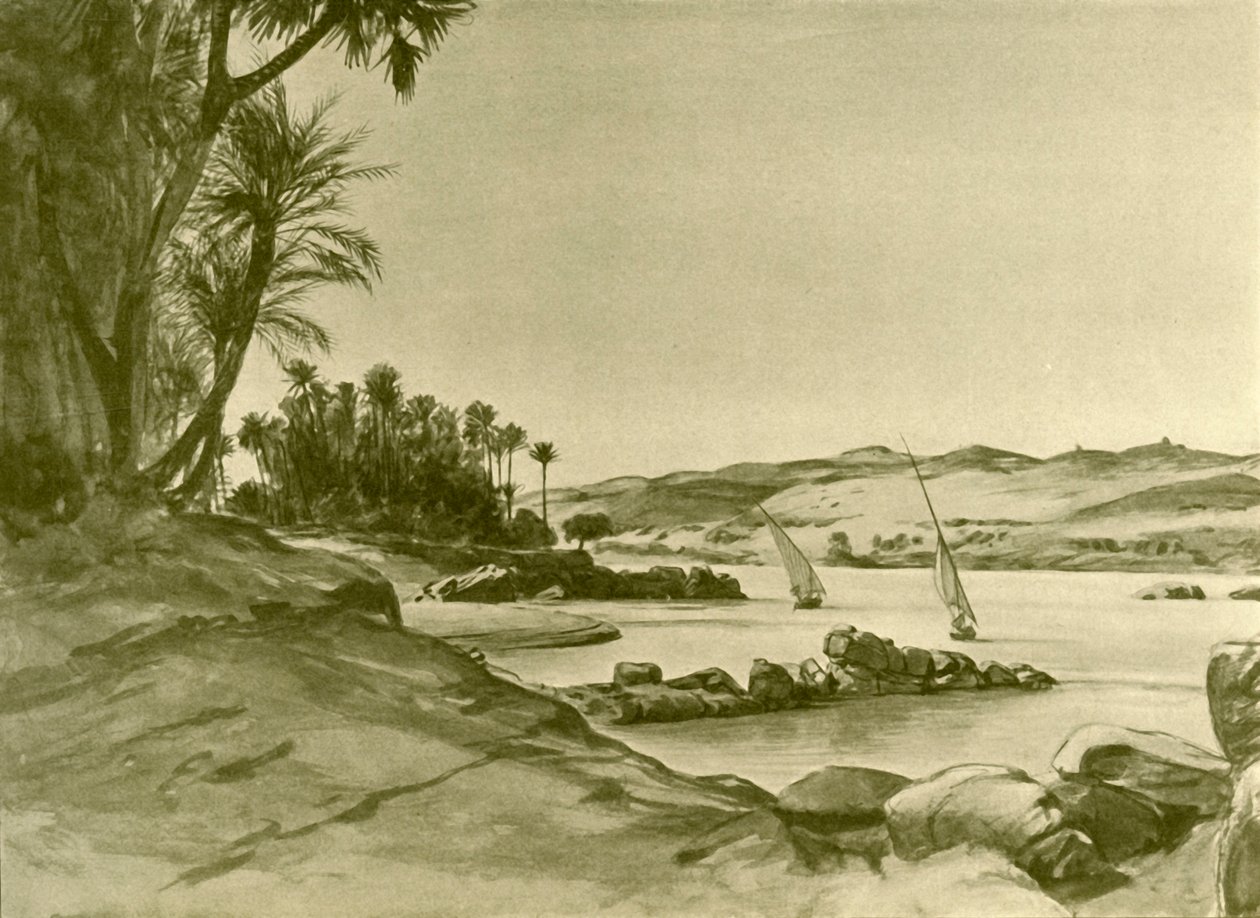 Feluki na Nilu, Egipt, 1898. autorstwa Christian Wilhelm Allers
