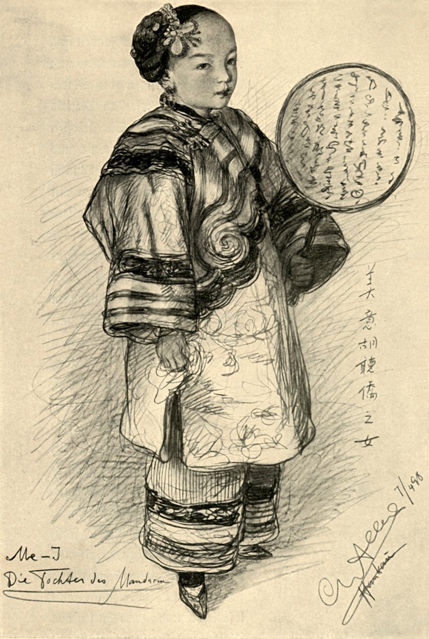 Me-J - córka mandarynki, Hankow, Chiny, 1898. autorstwa Christian Wilhelm Allers