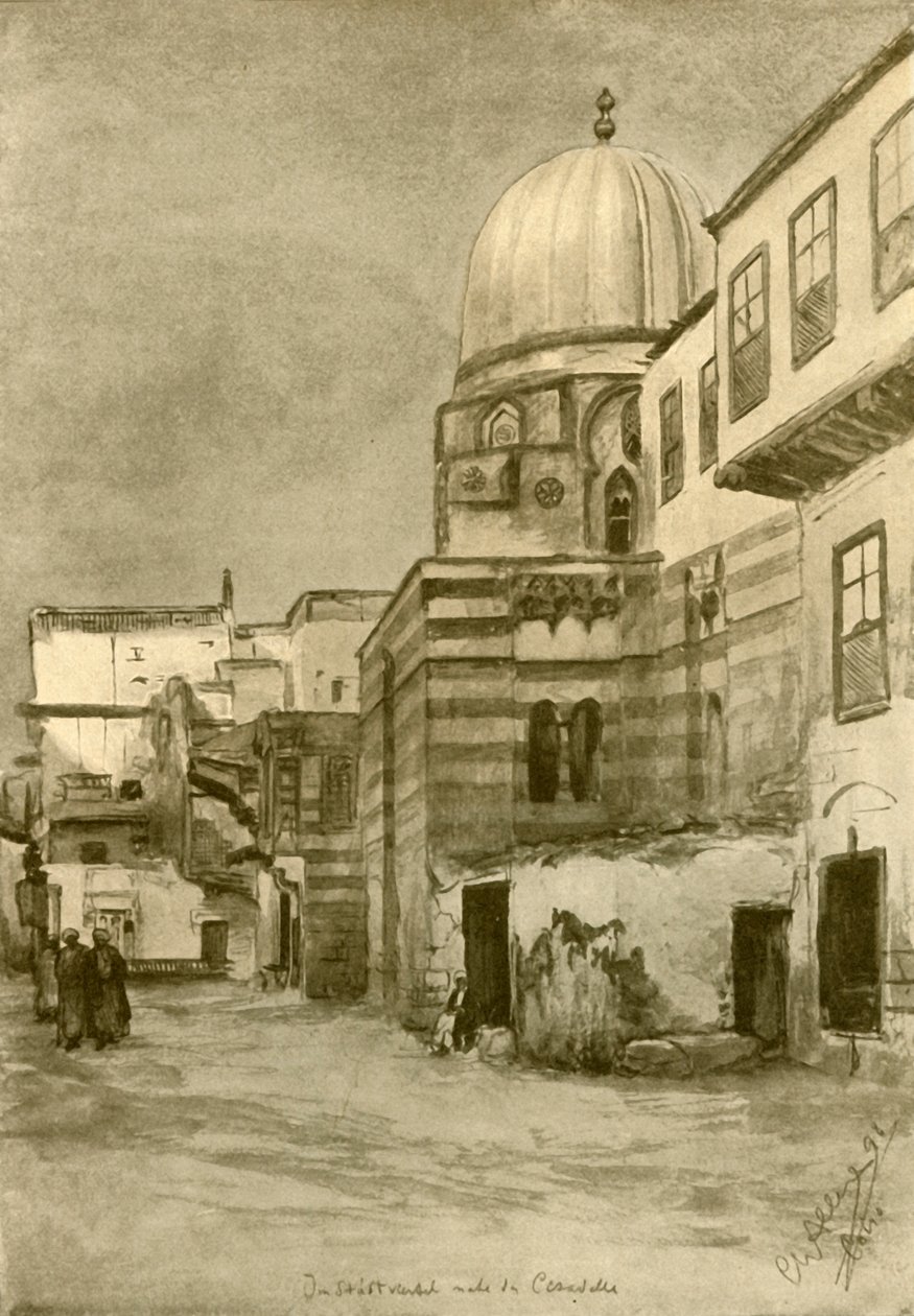 Meczet, Kair, Egipt, 1898. autorstwa Christian Wilhelm Allers