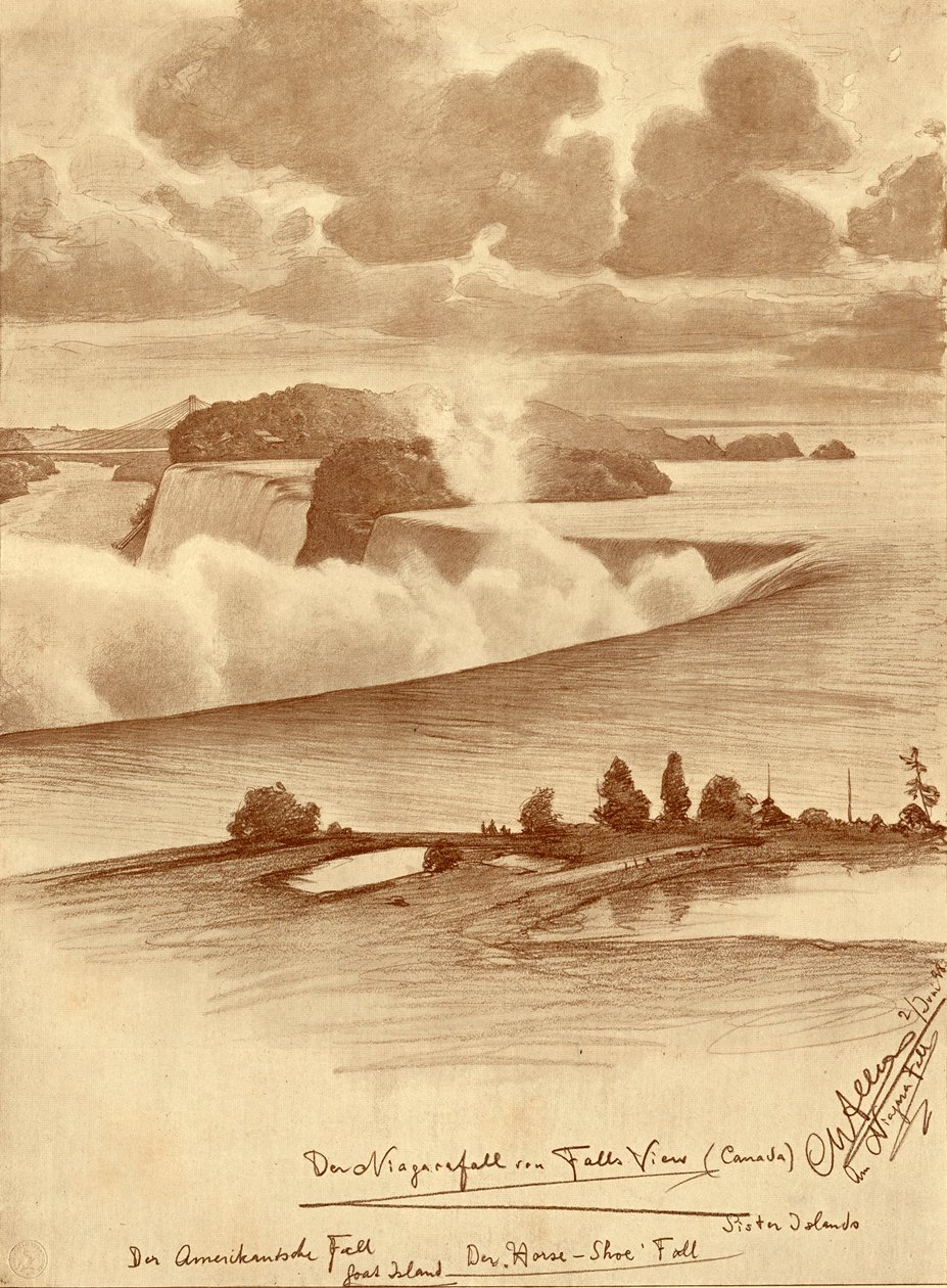 Wodospad Niagara z Falls View, Kanada, 1898 r. autorstwa Christian Wilhelm Allers