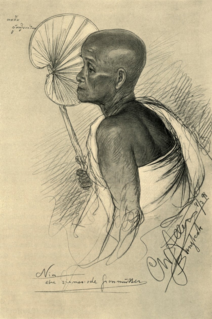 Nim - babka syjamska, Bangkok, 1898. autorstwa Christian Wilhelm Allers