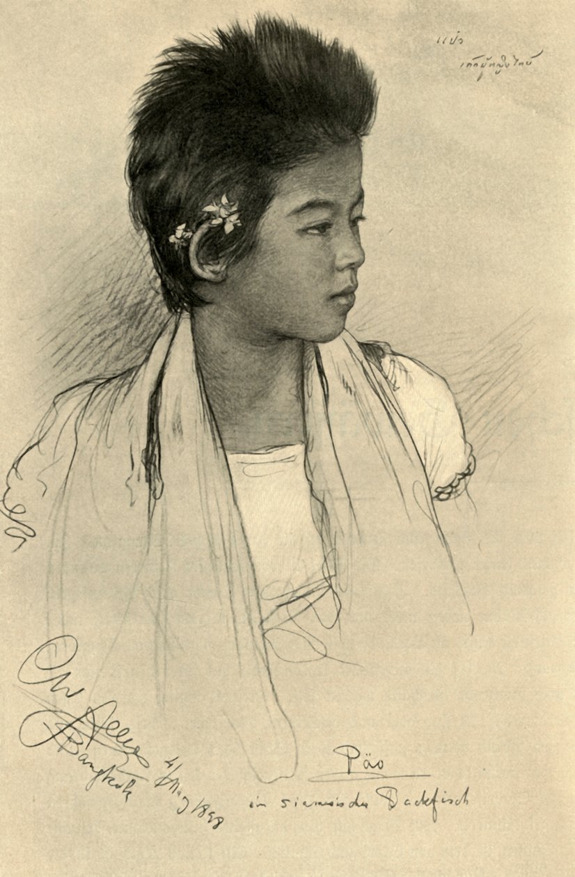 Päo - nastolatka, Bangkok, 1898. autorstwa Christian Wilhelm Allers