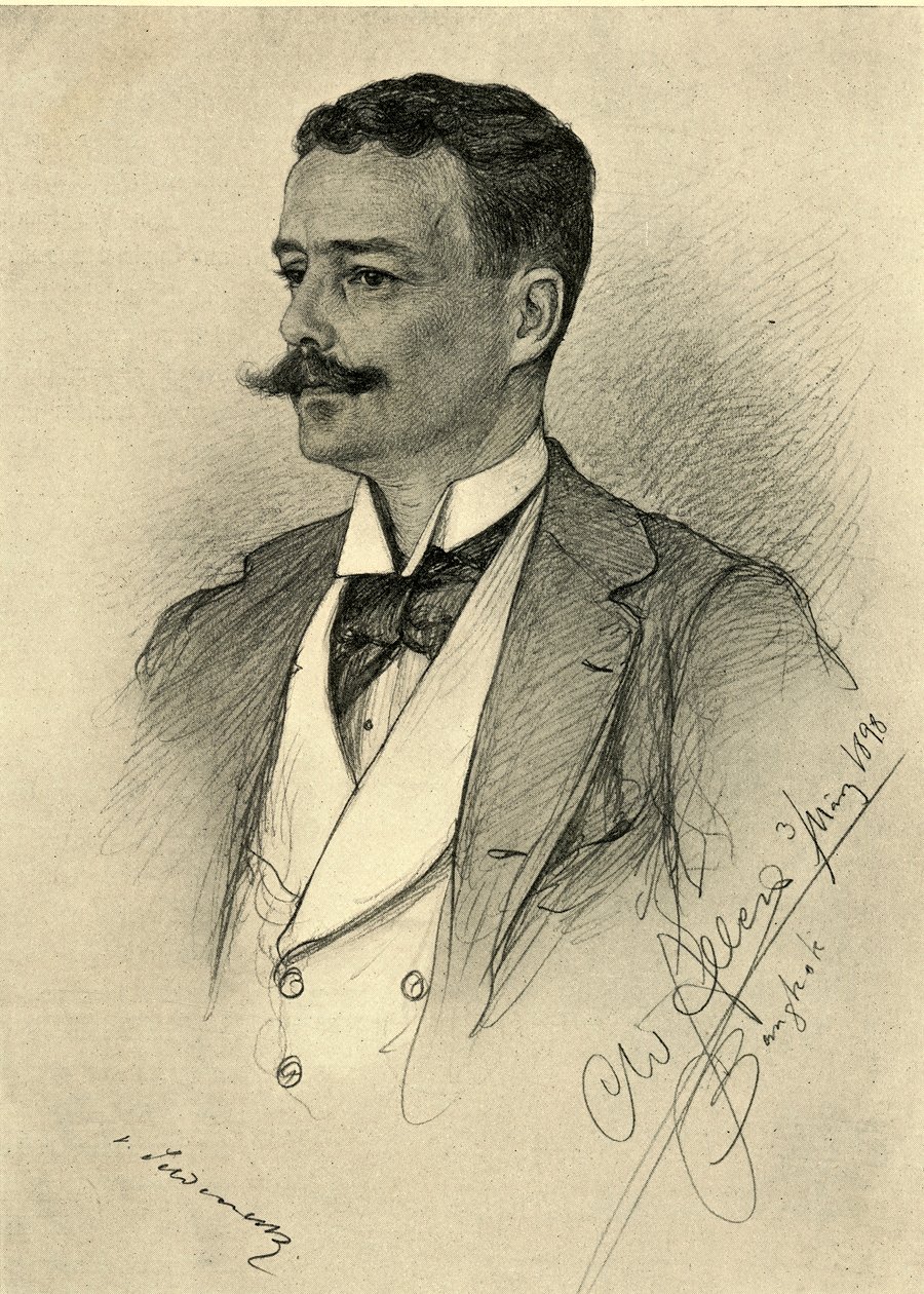 Portret mężczyzny, Bangkok, 1898. autorstwa Christian Wilhelm Allers