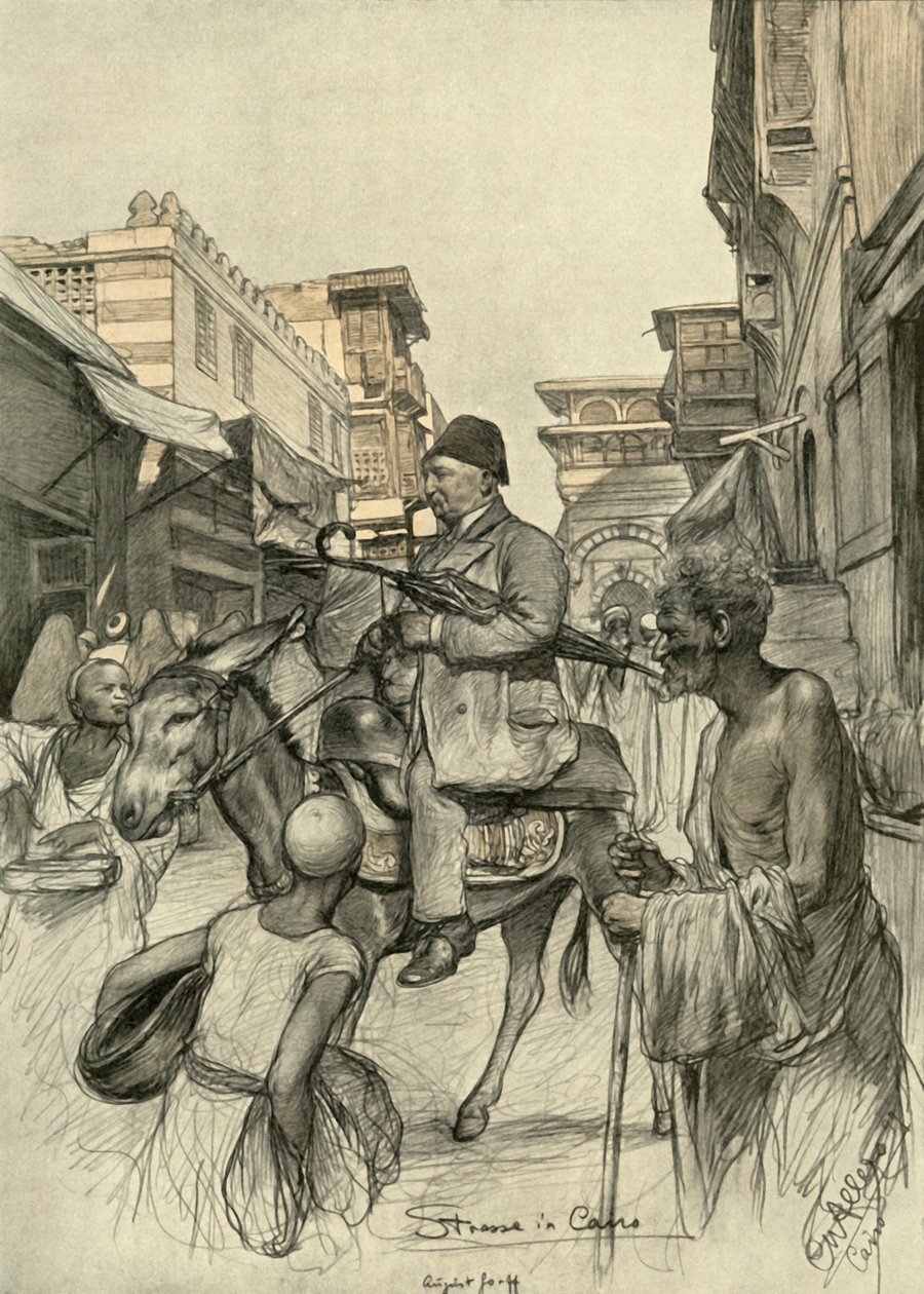 Ulica w Kairze, 1898. autorstwa Christian Wilhelm Allers