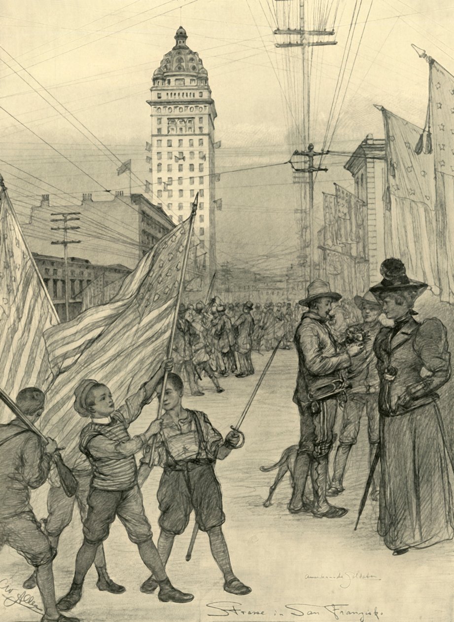Scena uliczna w San Francisco, USA, 1898. autorstwa Christian Wilhelm Allers