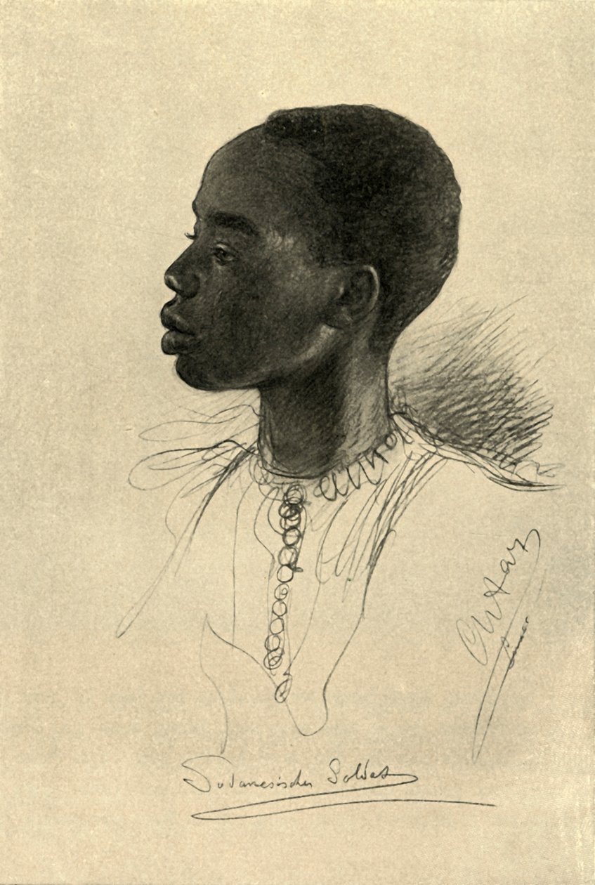 Żołnierz sudański, Egipt, 1898. autorstwa Christian Wilhelm Allers