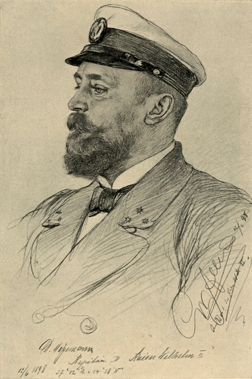 Kapitan „Kaiser Wilhelm II”, 1898. autorstwa Christian Wilhelm Allers