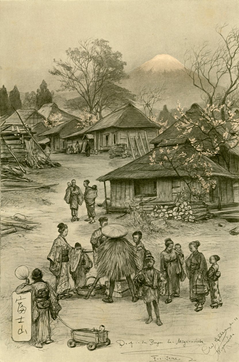 Fuji, Miyanoshita, Japonia, 1898. autorstwa Christian Wilhelm Allers