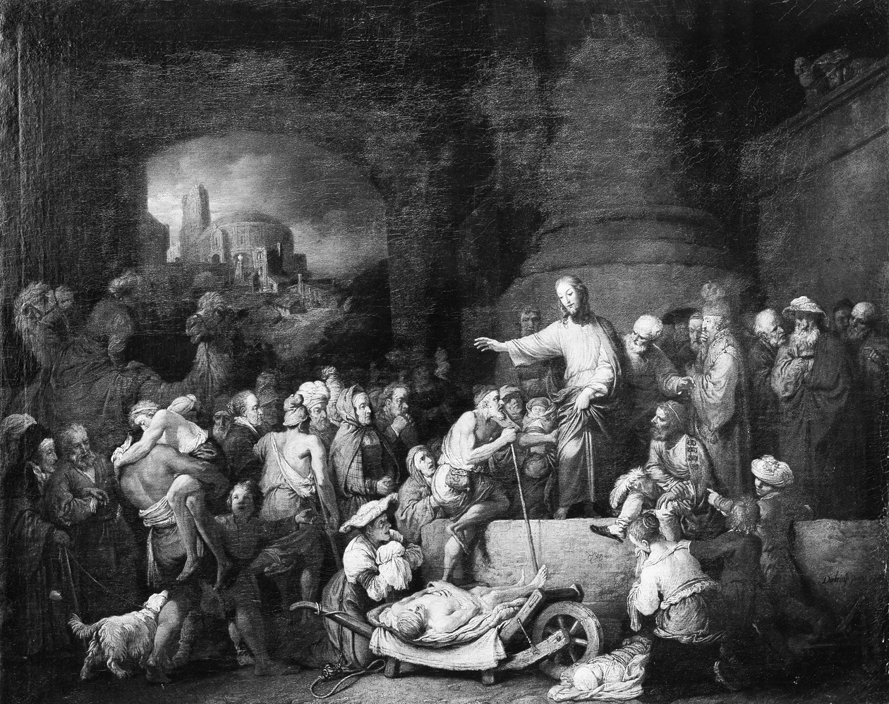 Chrystus uzdrawiający chorych, 1742. autorstwa Christian Wilhelm Ernst Dietrich