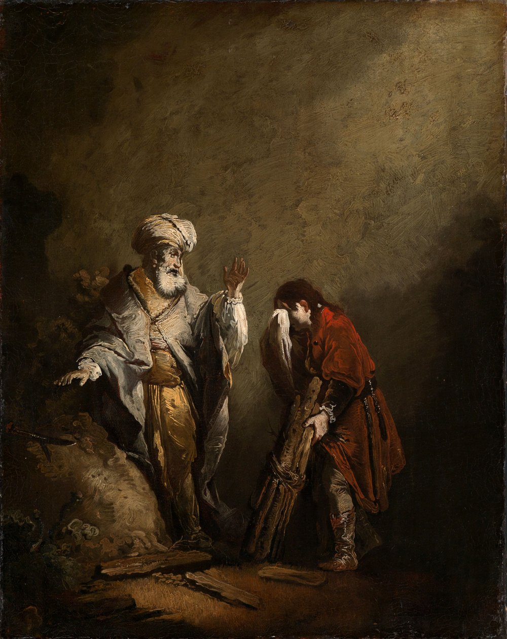 Ofiara Abrahama autorstwa Christian Wilhelm Ernst Dietrich