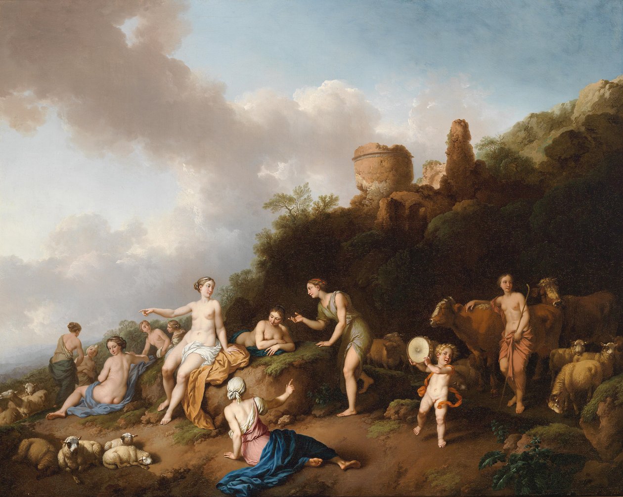 Diana i jej nimfy autorstwa Christian Wilhelm Ernst Dietrich