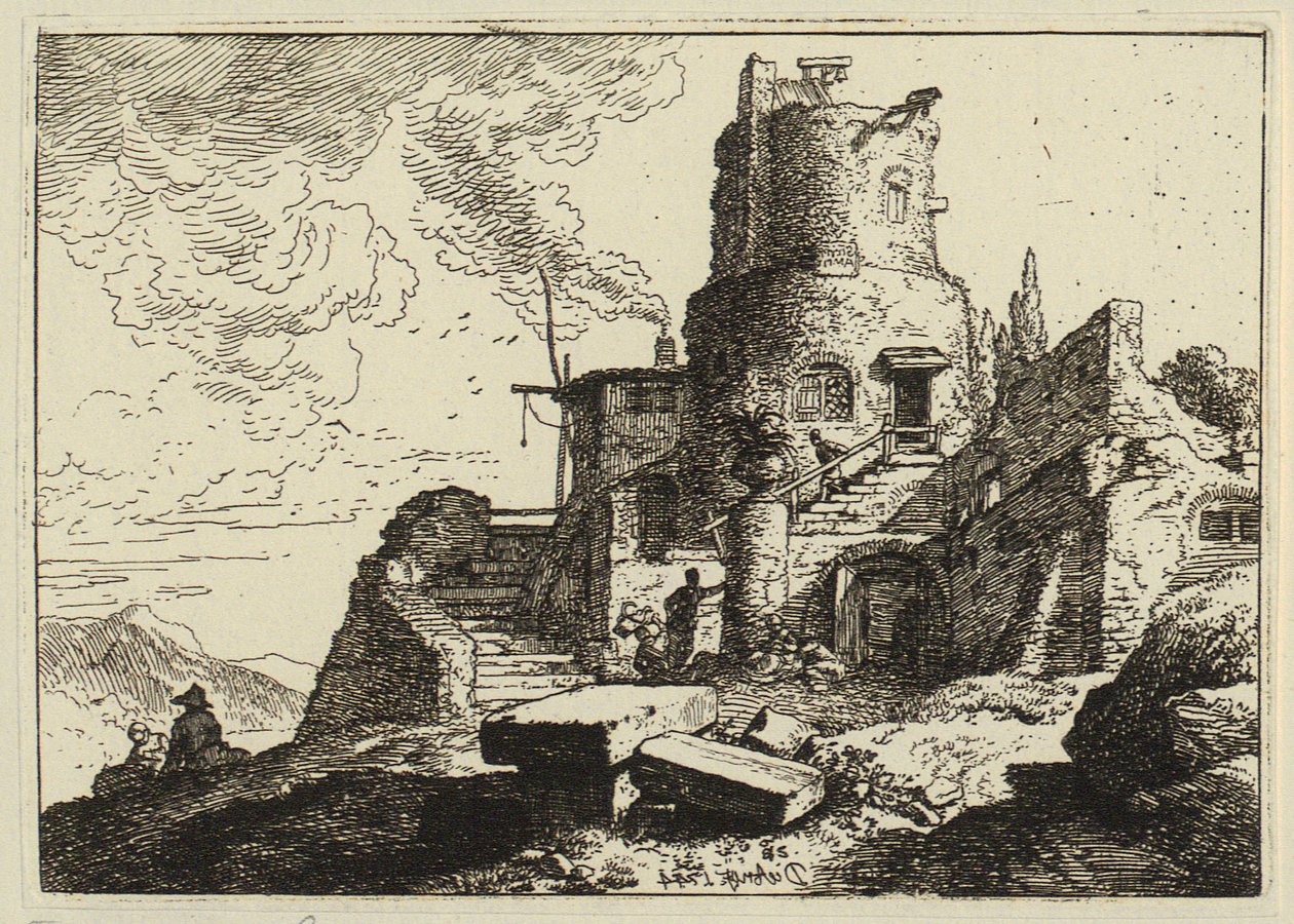 Pustelnia wśród skał autorstwa Christian Wilhelm Ernst Dietrich