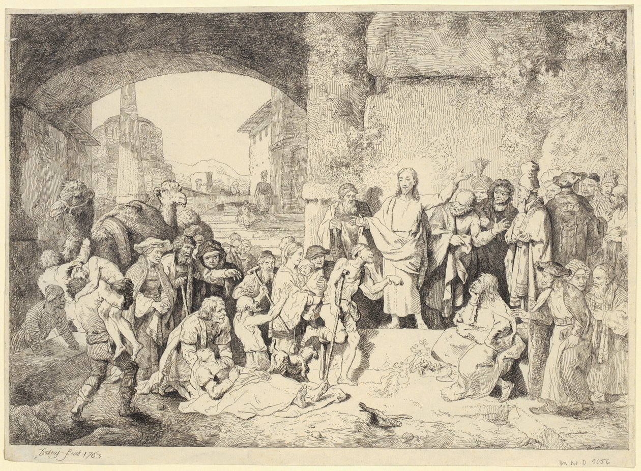 Wielkie uzdrowienie chorych autorstwa Christian Wilhelm Ernst Dietrich