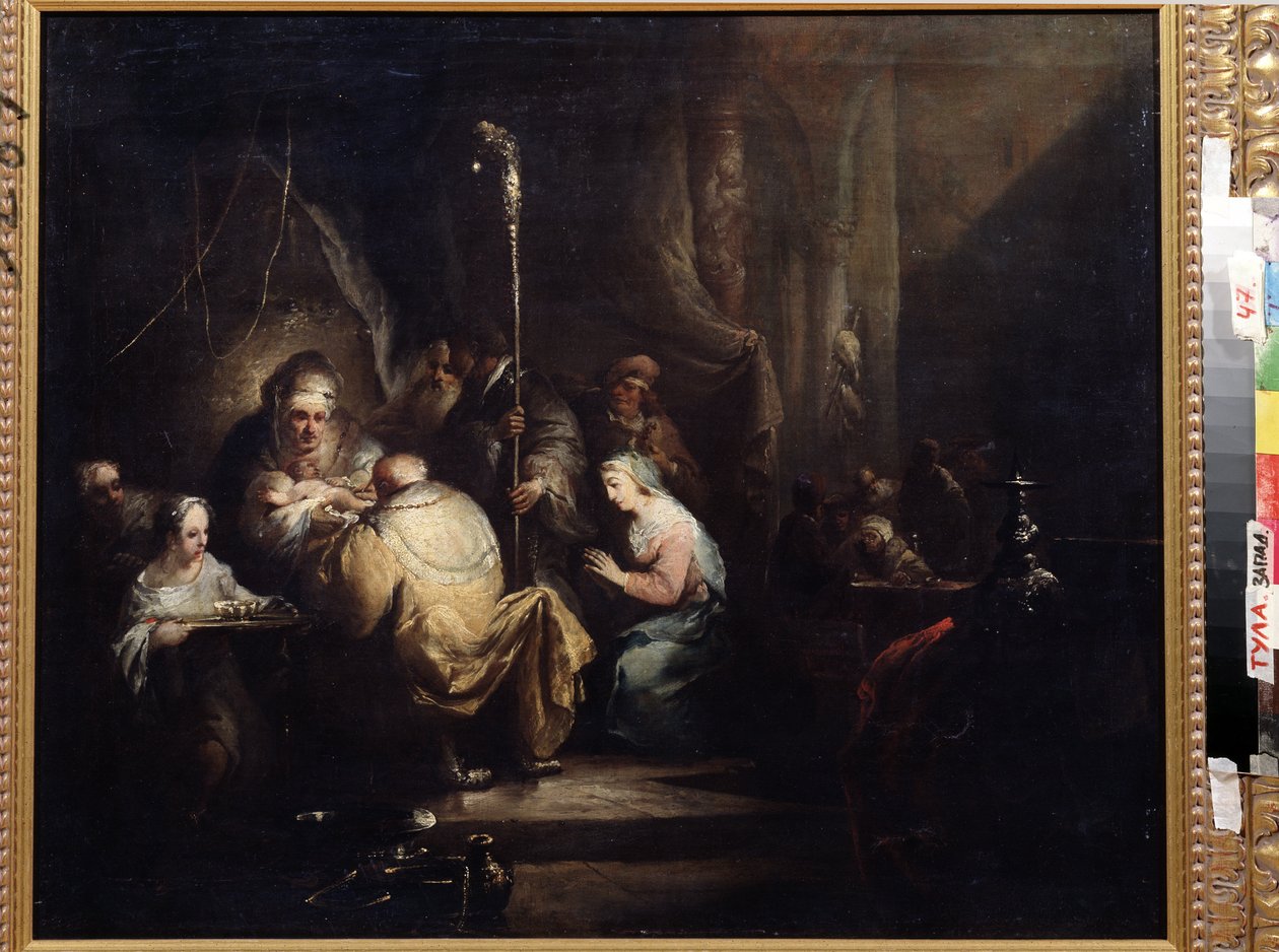 „Obrzezanie” (obrzezanie) Obraz Christiana Wilhelma Ernsta Dietricha (1712-1774) 1763 Państwowe Muzeum Sztuki Tula Rosja autorstwa Christian Wilhelm Ernst Dietrich