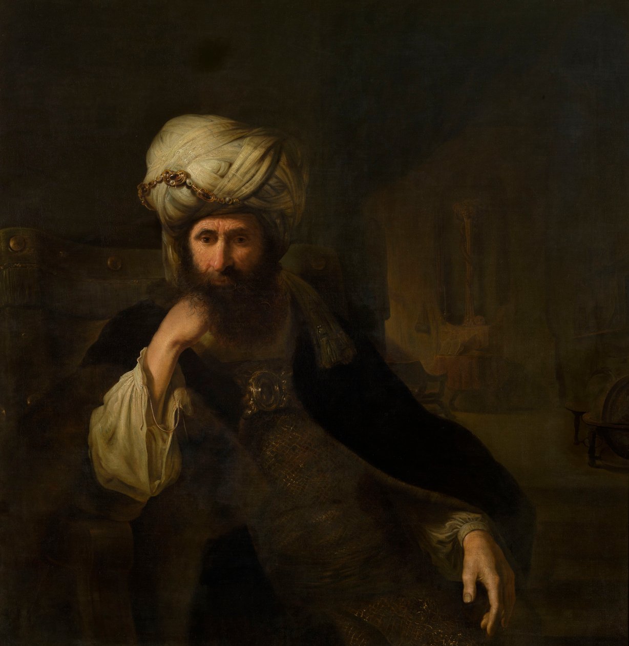 Portret mężczyzny w stroju wschodnim autorstwa Christian Wilhelm Ernst Dietrich