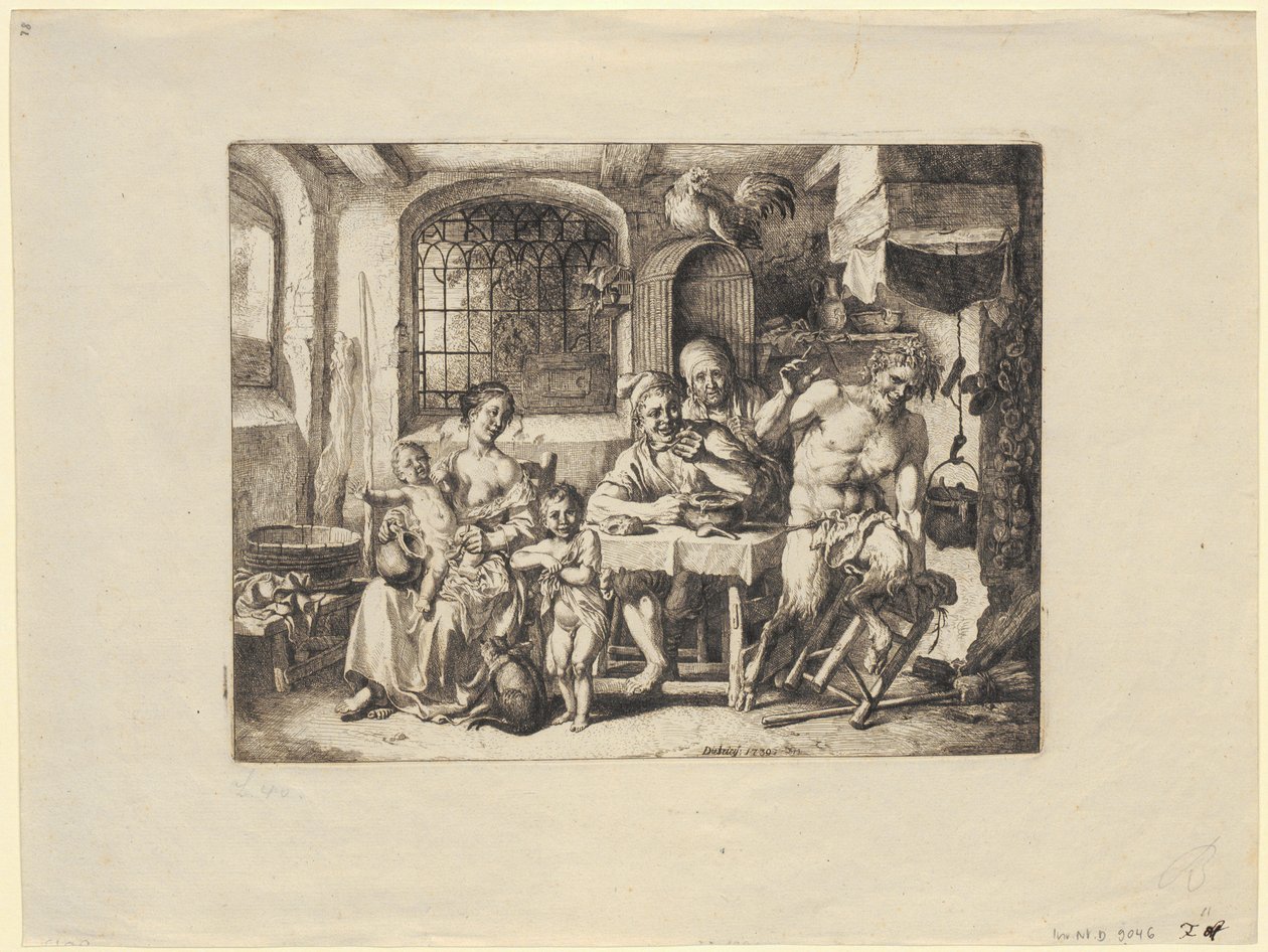 Satyr u rolnika autorstwa Christian Wilhelm Ernst Dietrich