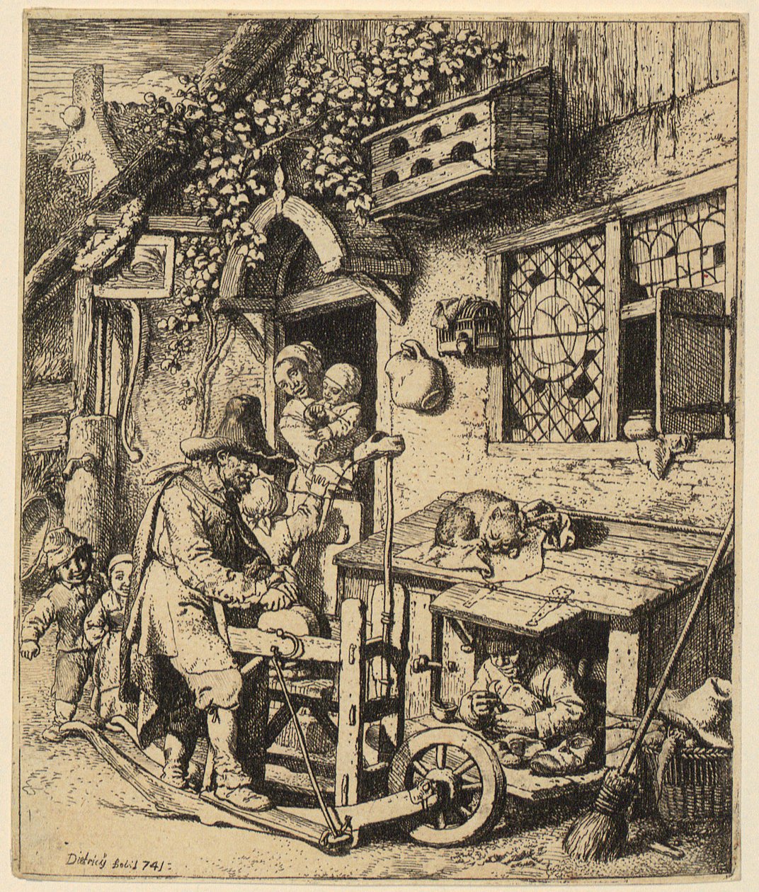 Ostrzarz nożyc autorstwa Christian Wilhelm Ernst Dietrich